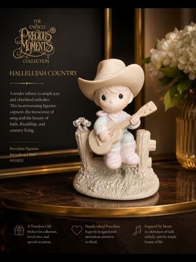 Precious Moments Pastel Cowboy Figurine.